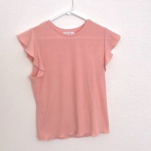 Peachy pink blouse by Francesca’s Boutique